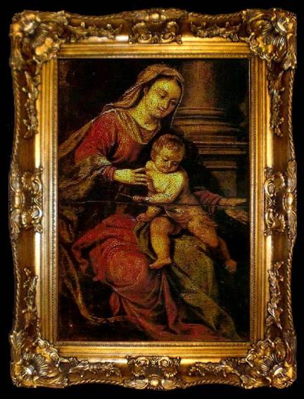 framed  Paolo Veronese Madonna and Child, ta009-2